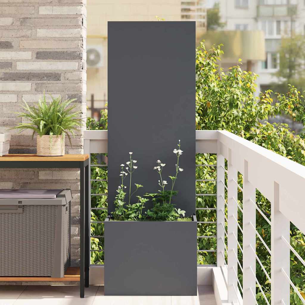 Garden Privacy Screen "Fretwork" Anthracite 50 x 140 cm