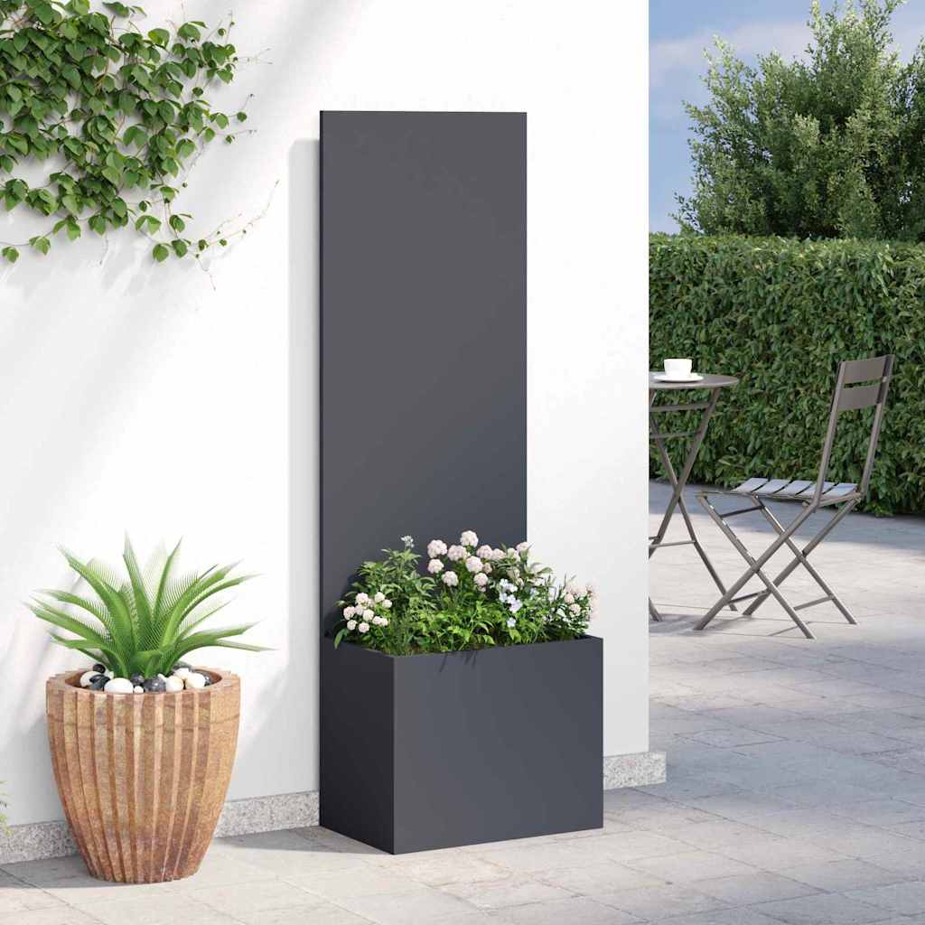 Garden Privacy Screen "Fretwork" Anthracite 50 x 140 cm