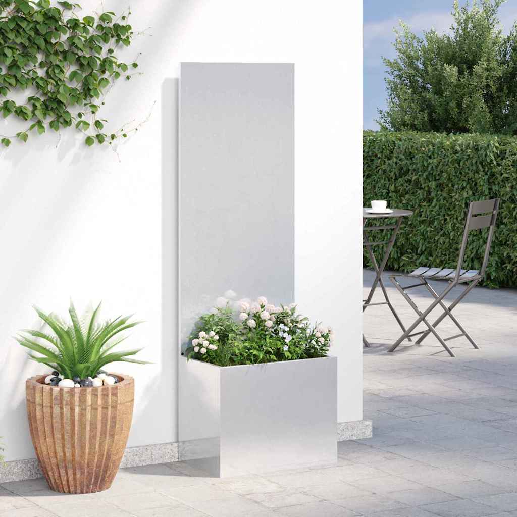 Dārza privātuma ekrāns „Fretwork“ Sudrabs 50 x 140 cm