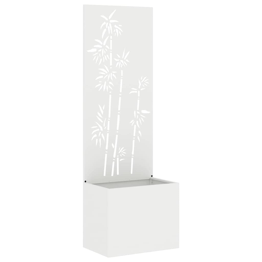 Sodo privatumo ekranas Gėlių Balta 50 x 140 cm