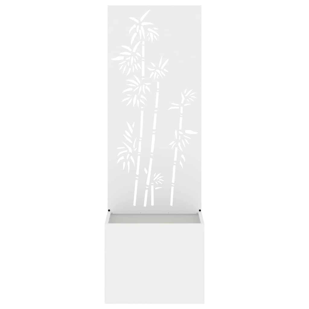 Sodo privatumo ekranas Gėlių Balta 50 x 140 cm