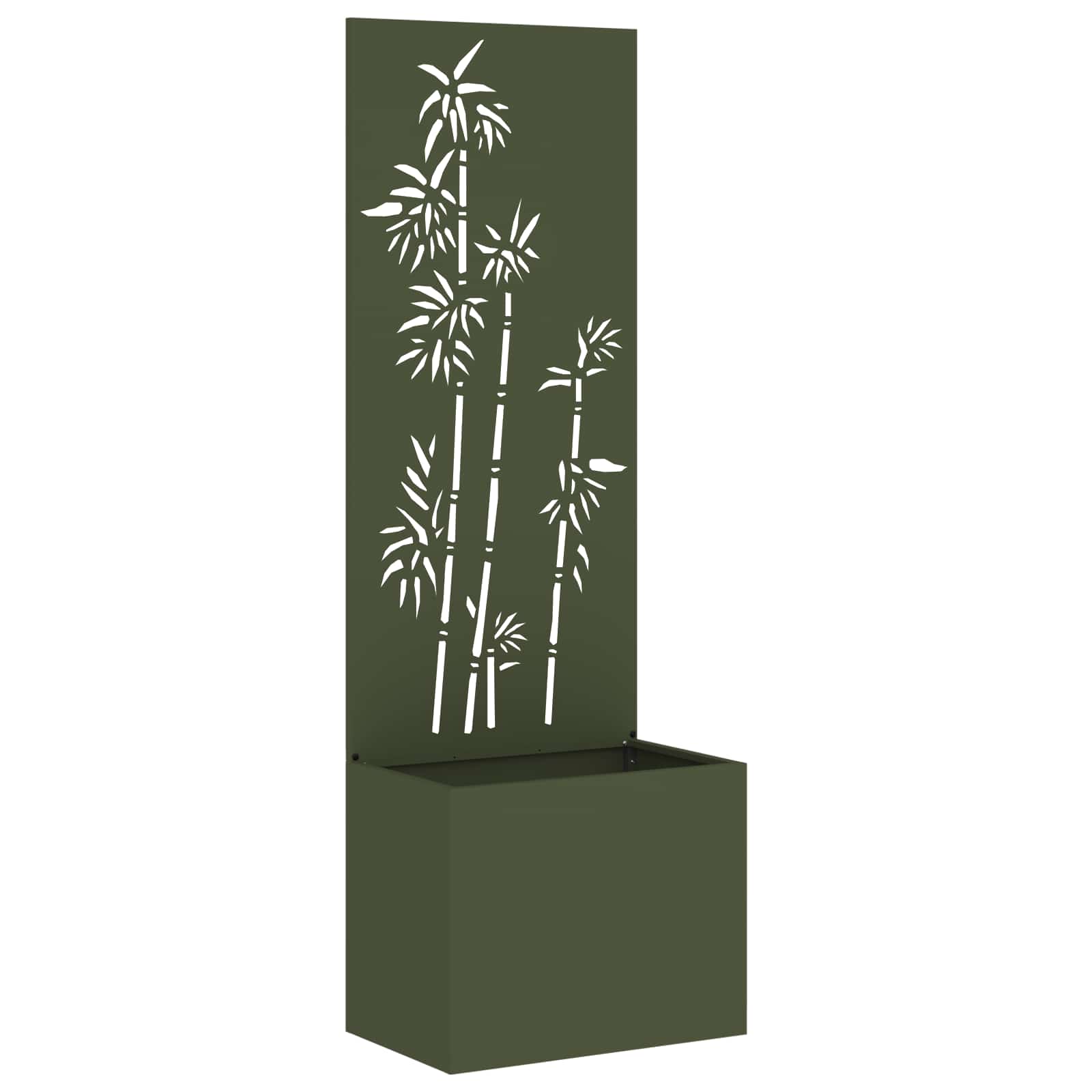Sodo Vazonas su Dekoratyvine Panele Alyvuogių žalia 50 x 140 cm