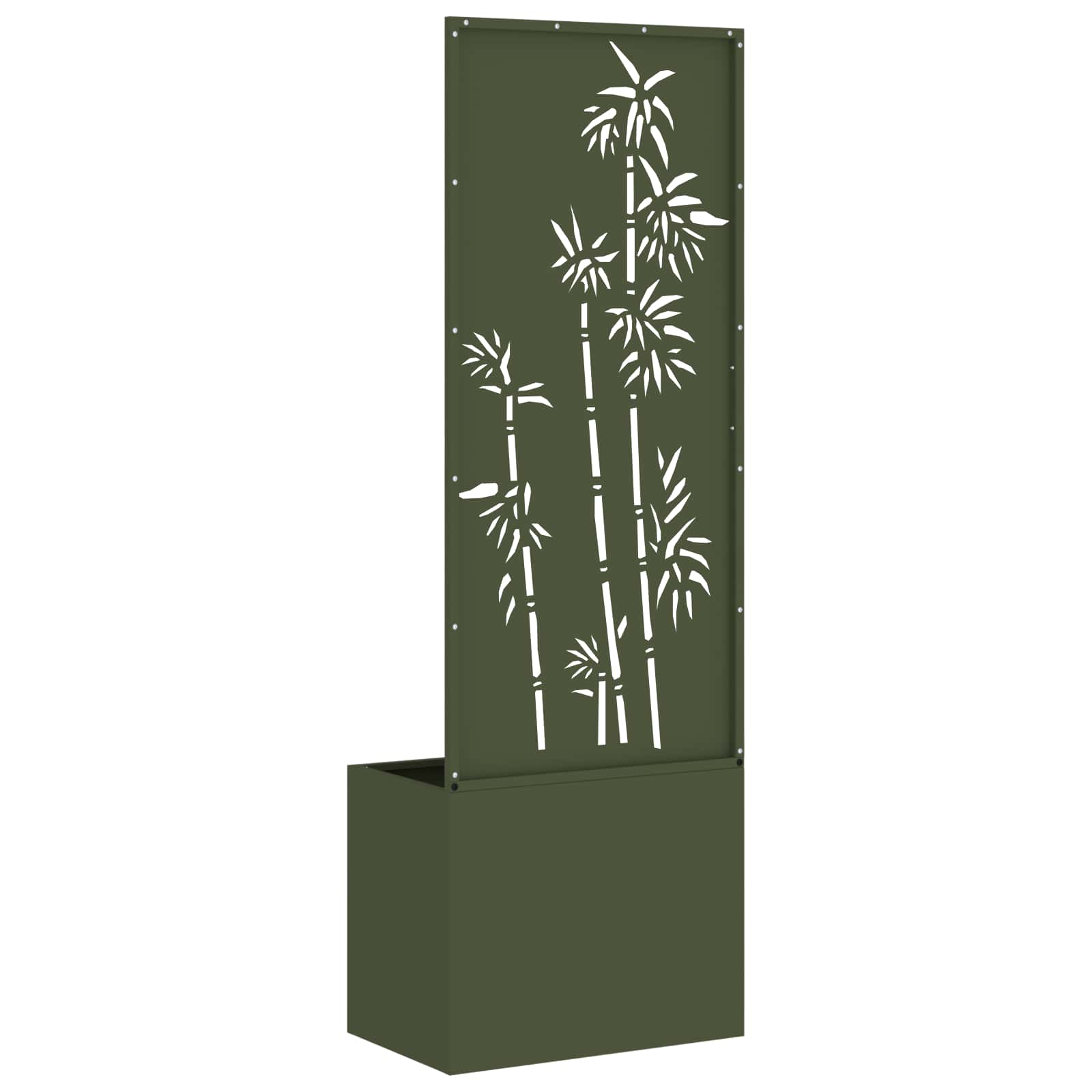 Sodo Vazonas su Dekoratyvine Panele Alyvuogių žalia 50 x 140 cm