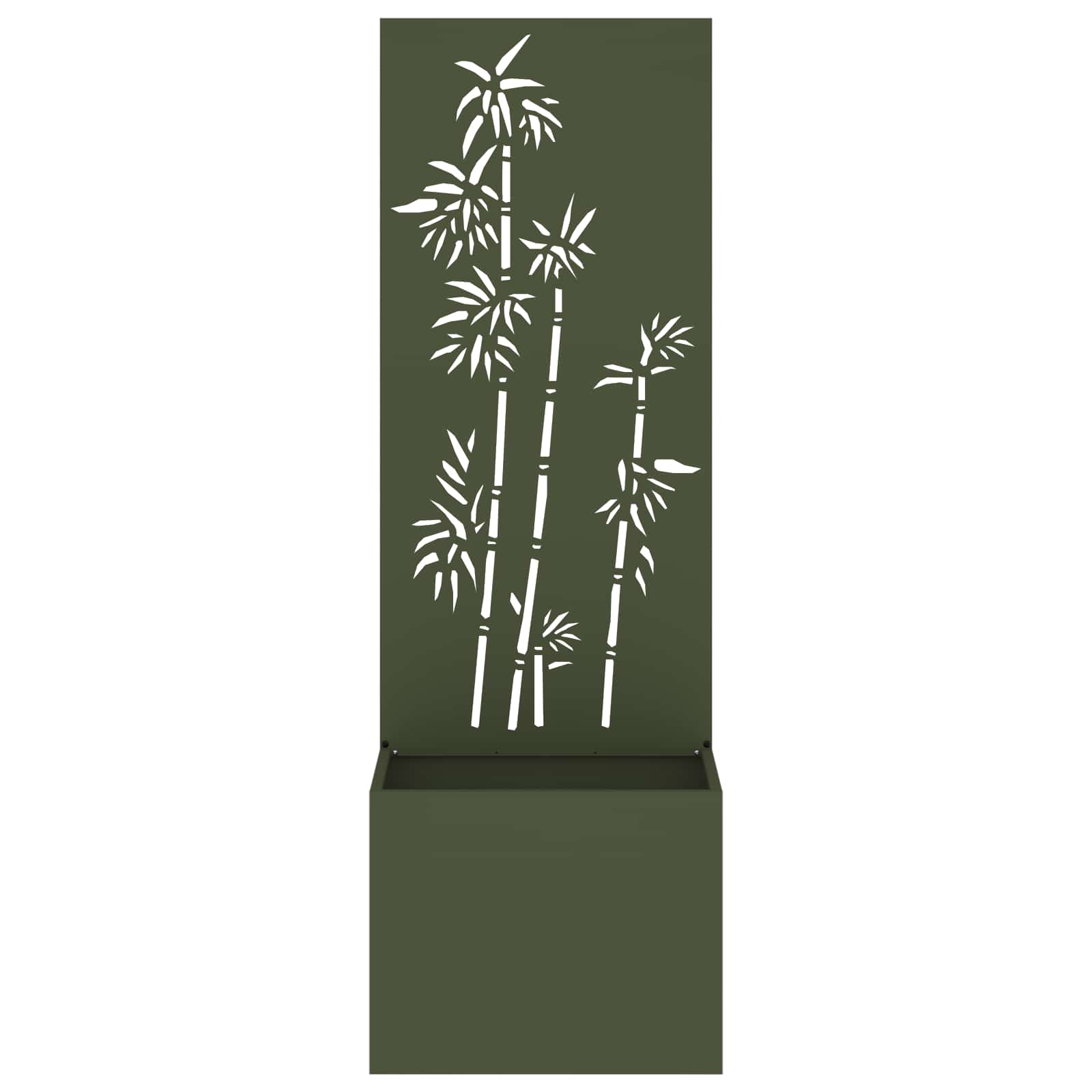 Sodo Vazonas su Dekoratyvine Panele Alyvuogių žalia 50 x 140 cm