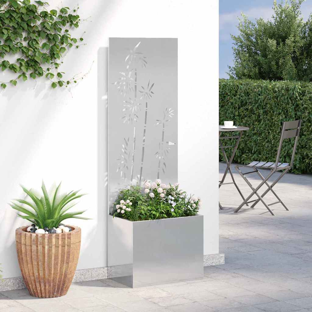 Sodo privatumo ekranas Gėlių Sidabrinė 50 x 140 cm