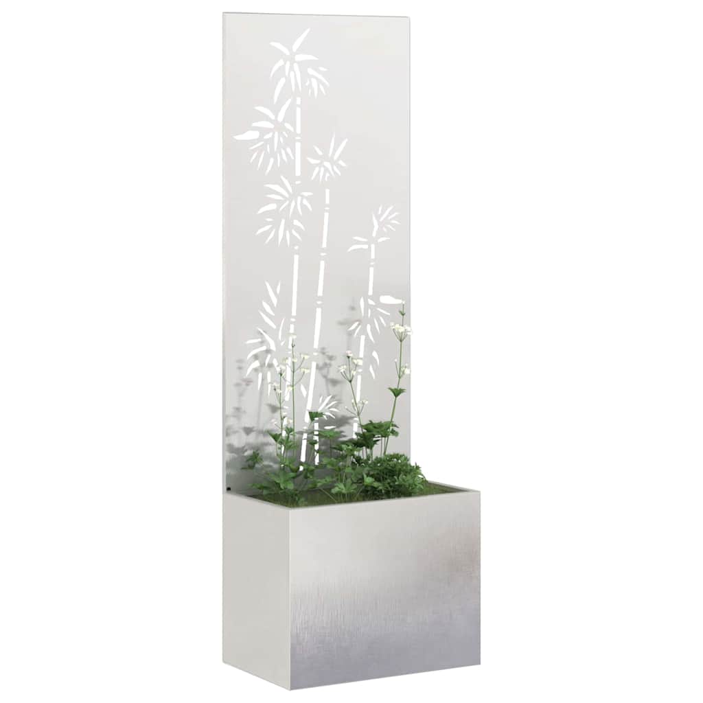 Sodo privatumo ekranas Gėlių Sidabrinė 50 x 140 cm