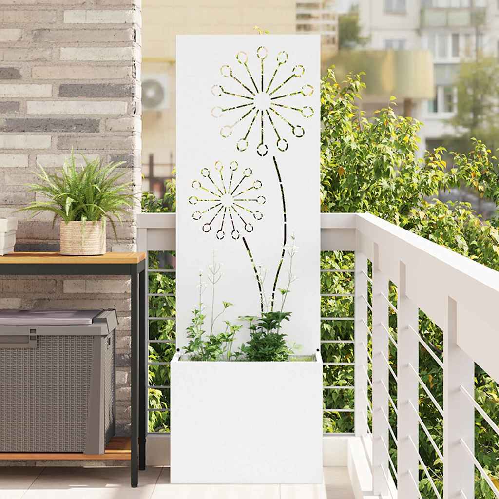 Sodo privatumo ekranas „Fretwork“ Balta 50 x 140 cm