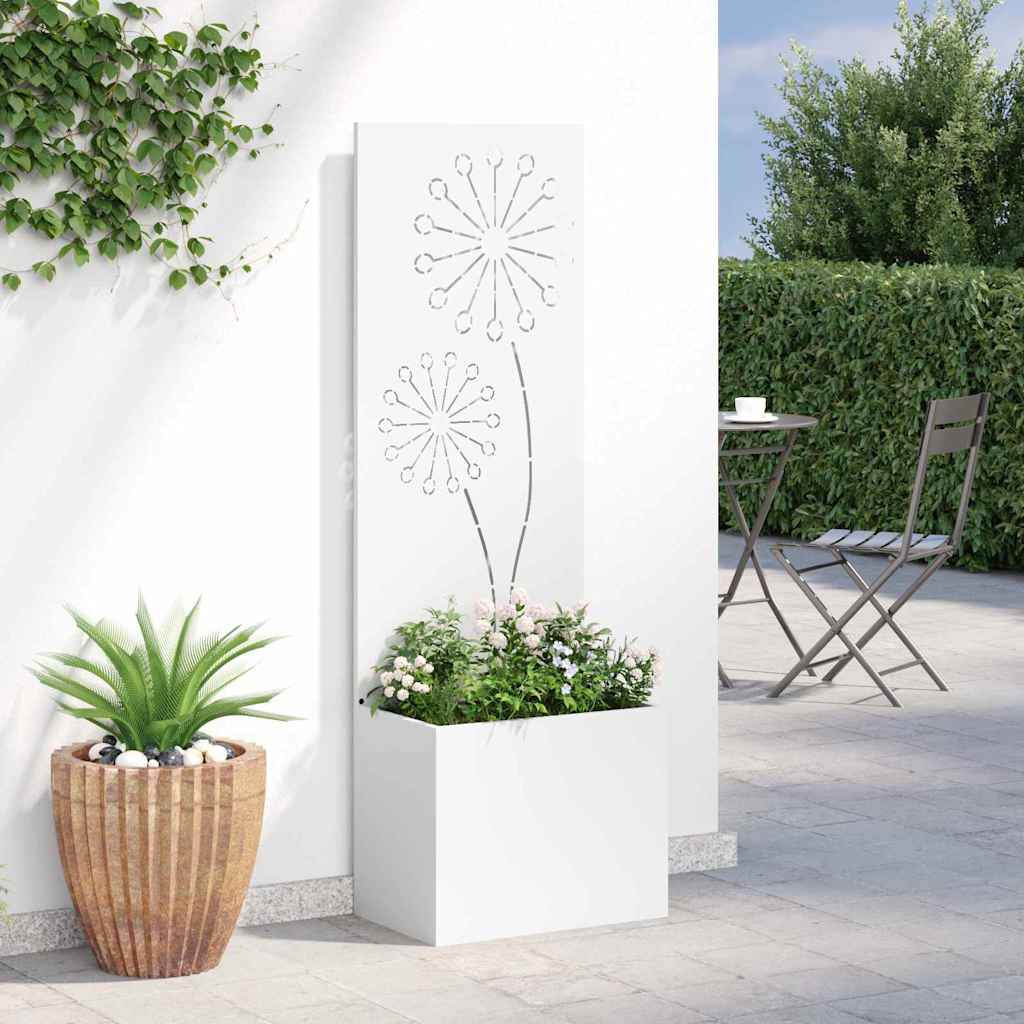 Sodo privatumo ekranas „Fretwork“ Balta 50 x 140 cm