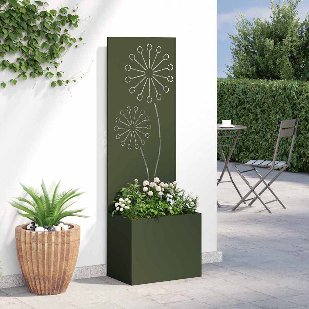 Sodo privatumo ekranas „Fretwork“ Alyvuogių žalia 50 x 140 cm