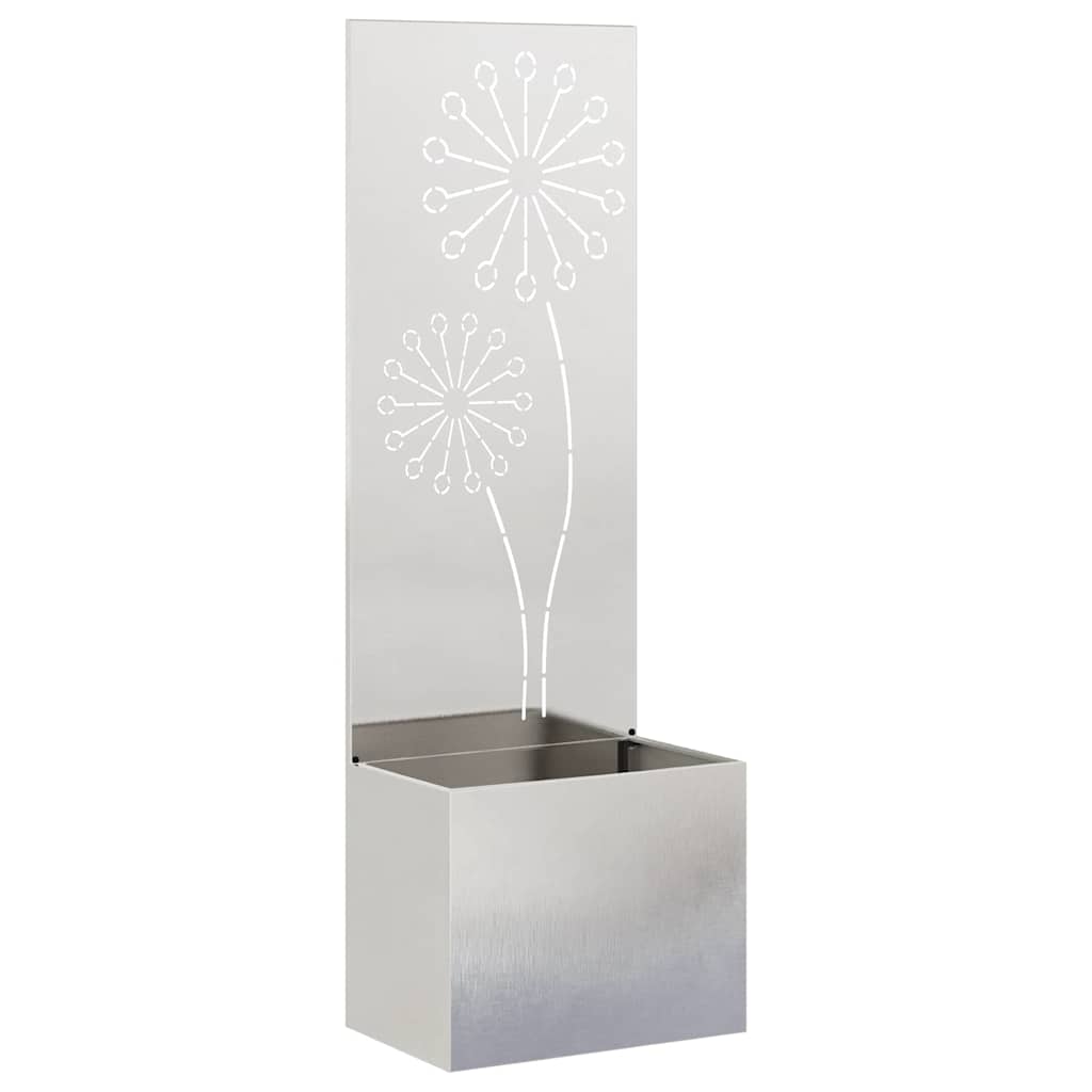 Garden Privacy Screen "Fretwork" Silver 50 x 140 cm