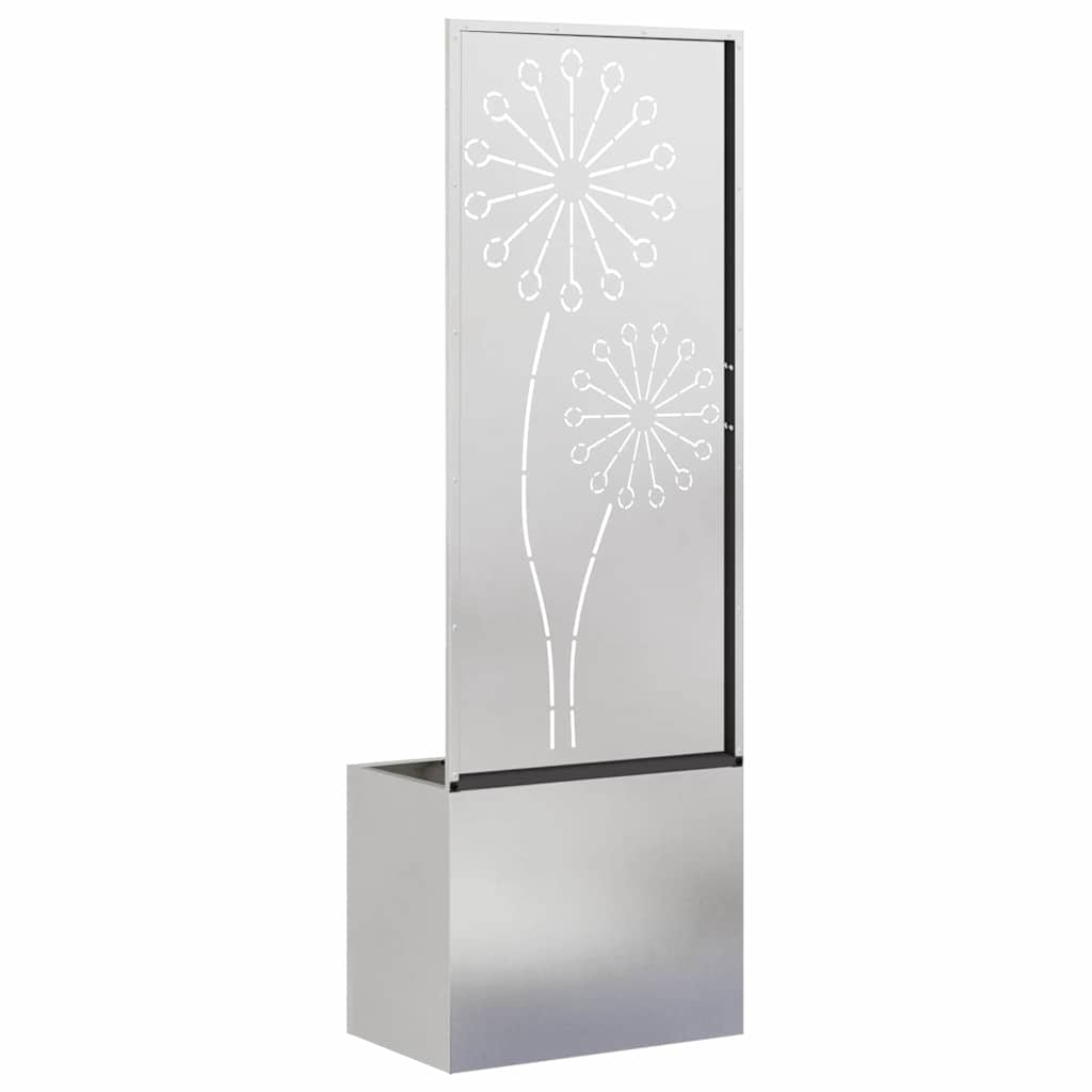 Garden Privacy Screen "Fretwork" Silver 50 x 140 cm