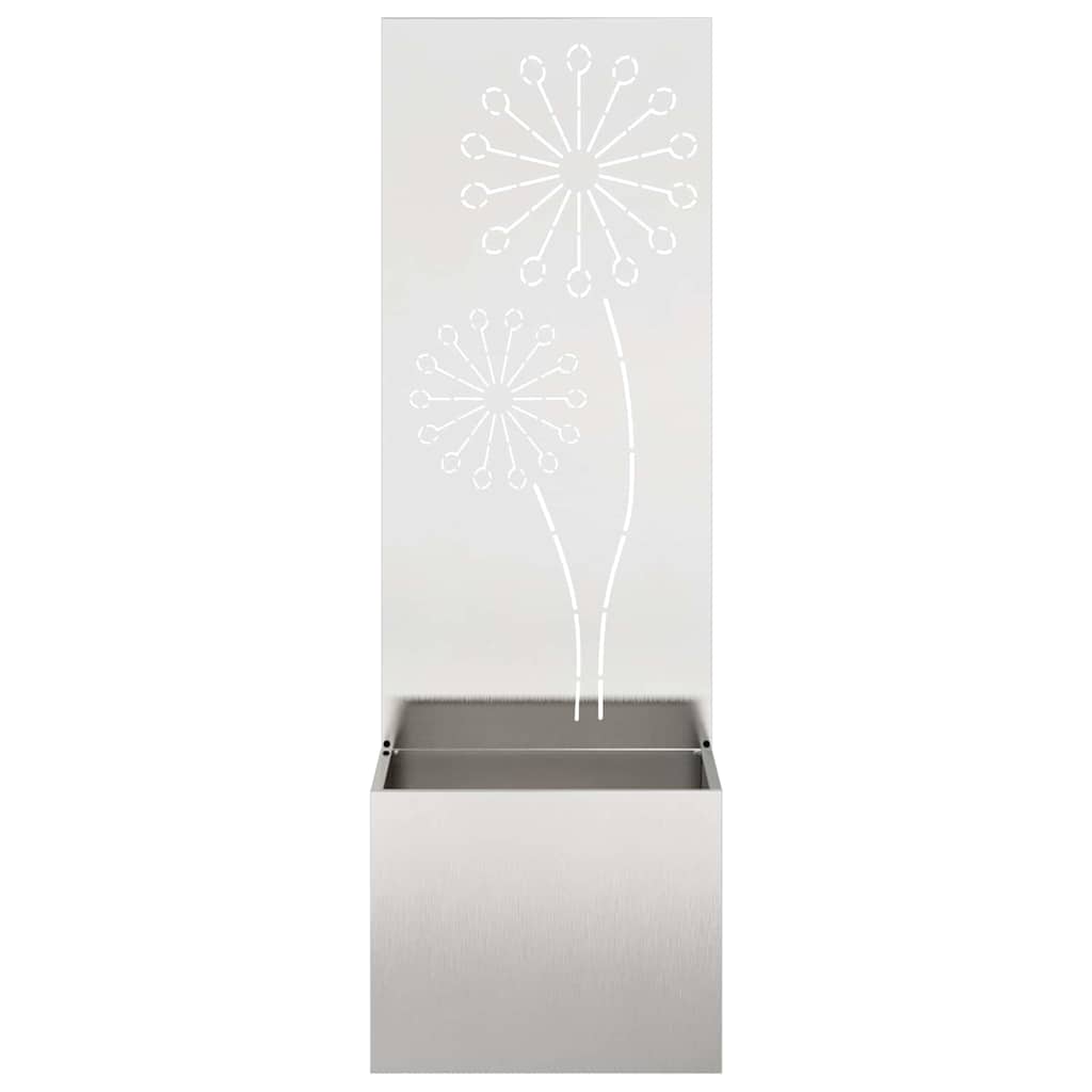 Garden Privacy Screen "Fretwork" Silver 50 x 140 cm