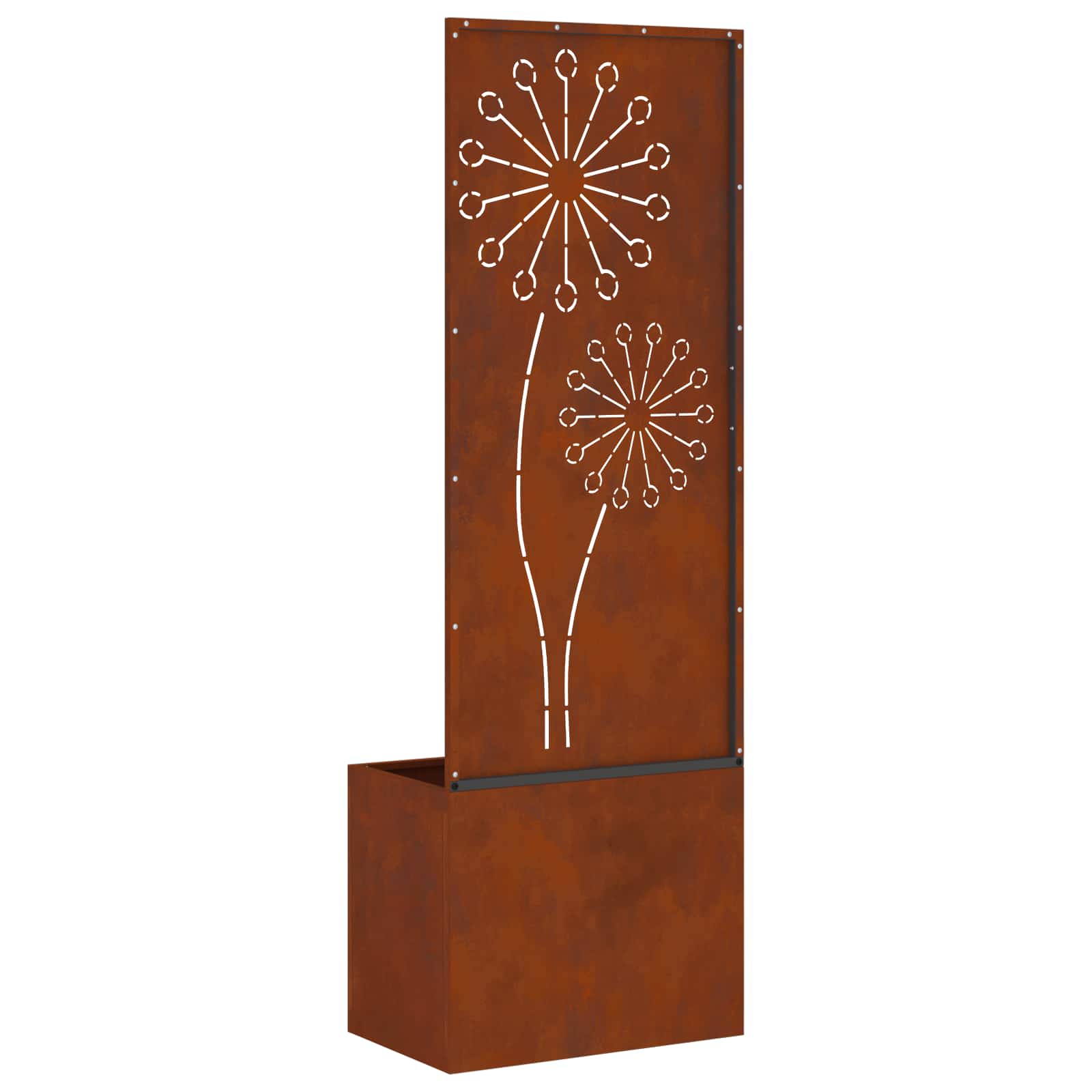 Sodo privatumo ekranas „Fretwork“ Rūdijanti 50 x 150 cm