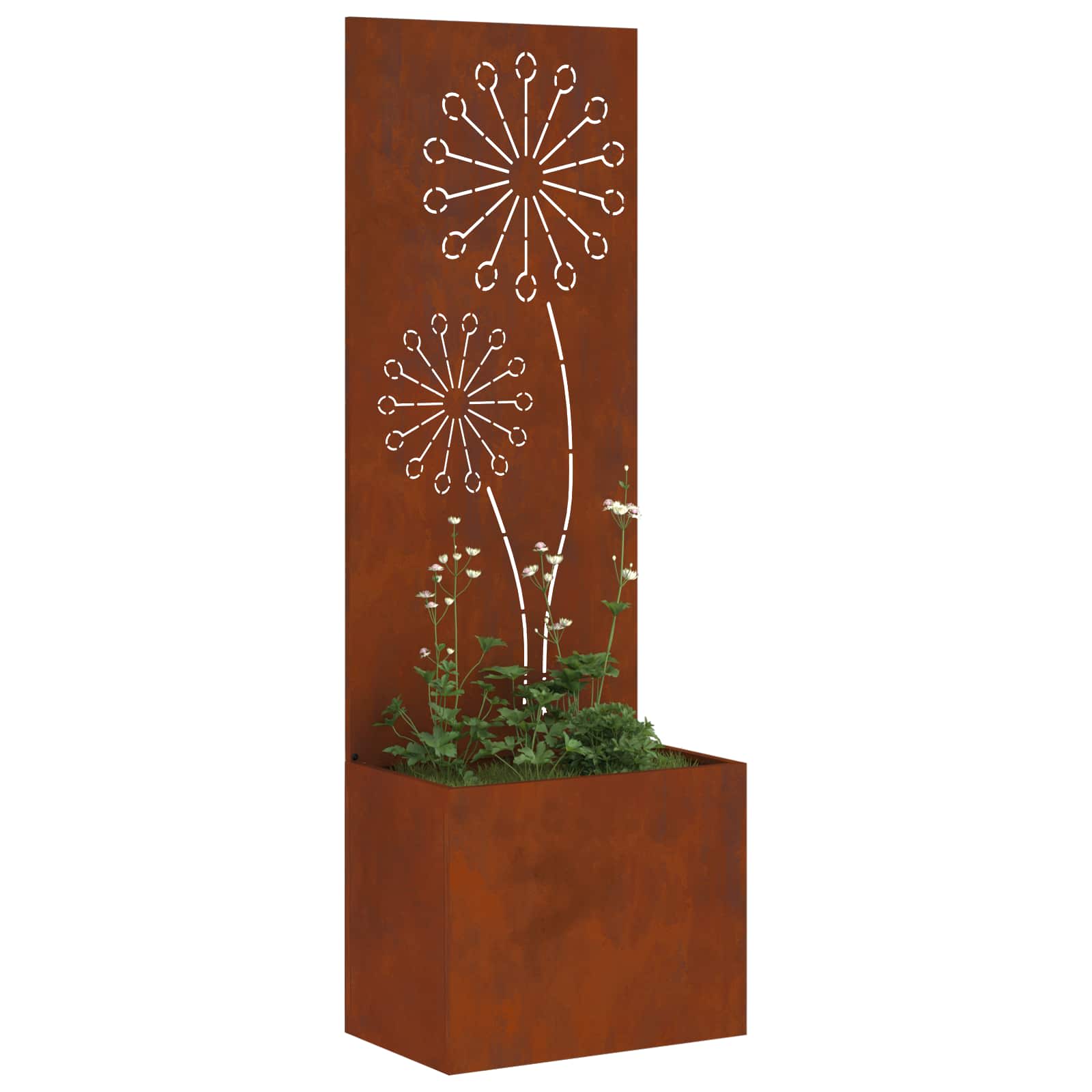 Sodo privatumo ekranas „Fretwork“ Rūdijanti 50 x 150 cm