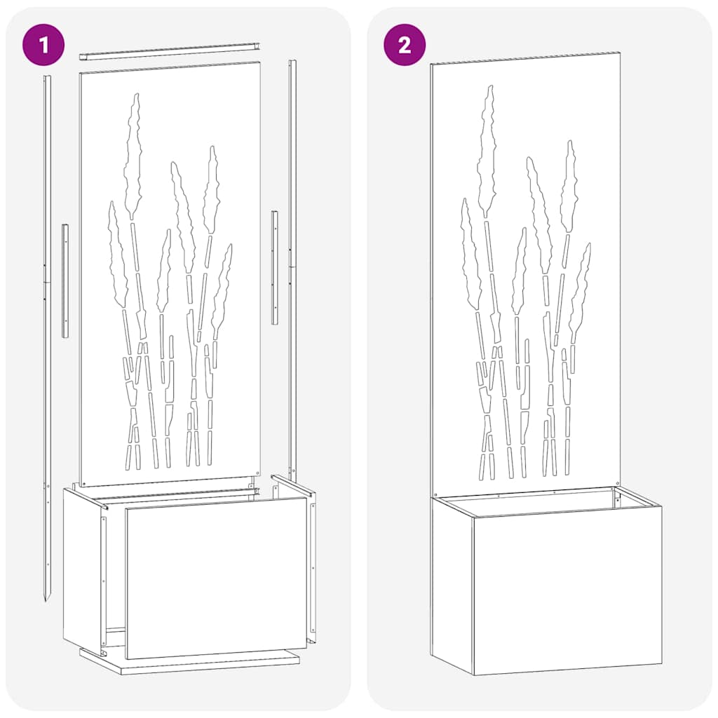 Garden Privacy Screen "Fretwork" White 50 x 140 cm