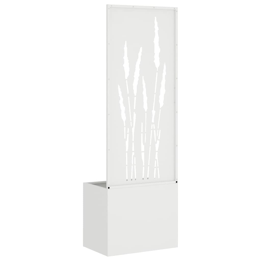 Garden Privacy Screen "Fretwork" White 50 x 140 cm