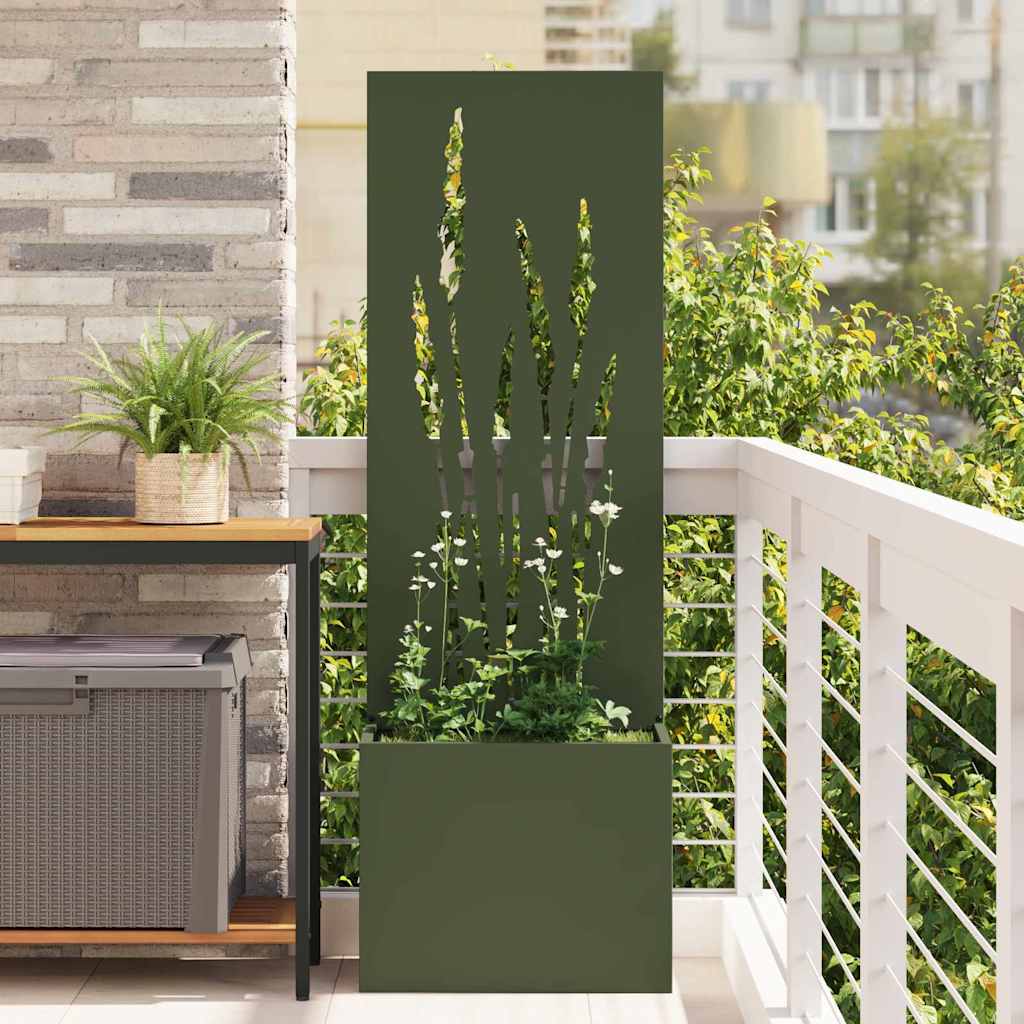 Sodo privatumo ekranas „Fretwork“ Alyvuogių žalia 50 x 140 cm