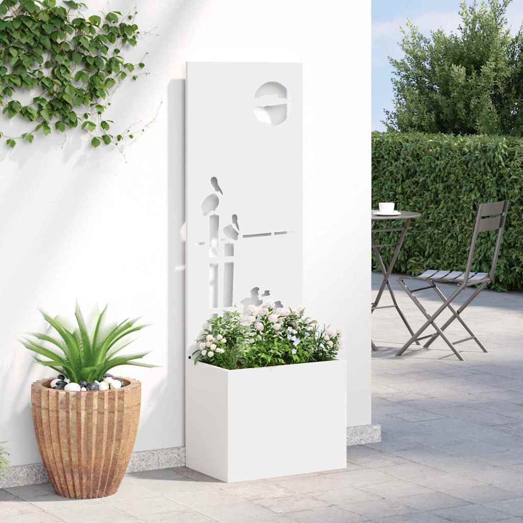 Sodo privatumo ekranas „Fretwork“ Balta 50 x 140 cm