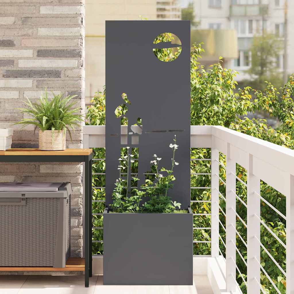 Sodo privatumo ekranas „Fretwork“ Antracitas 50 x 140 cm