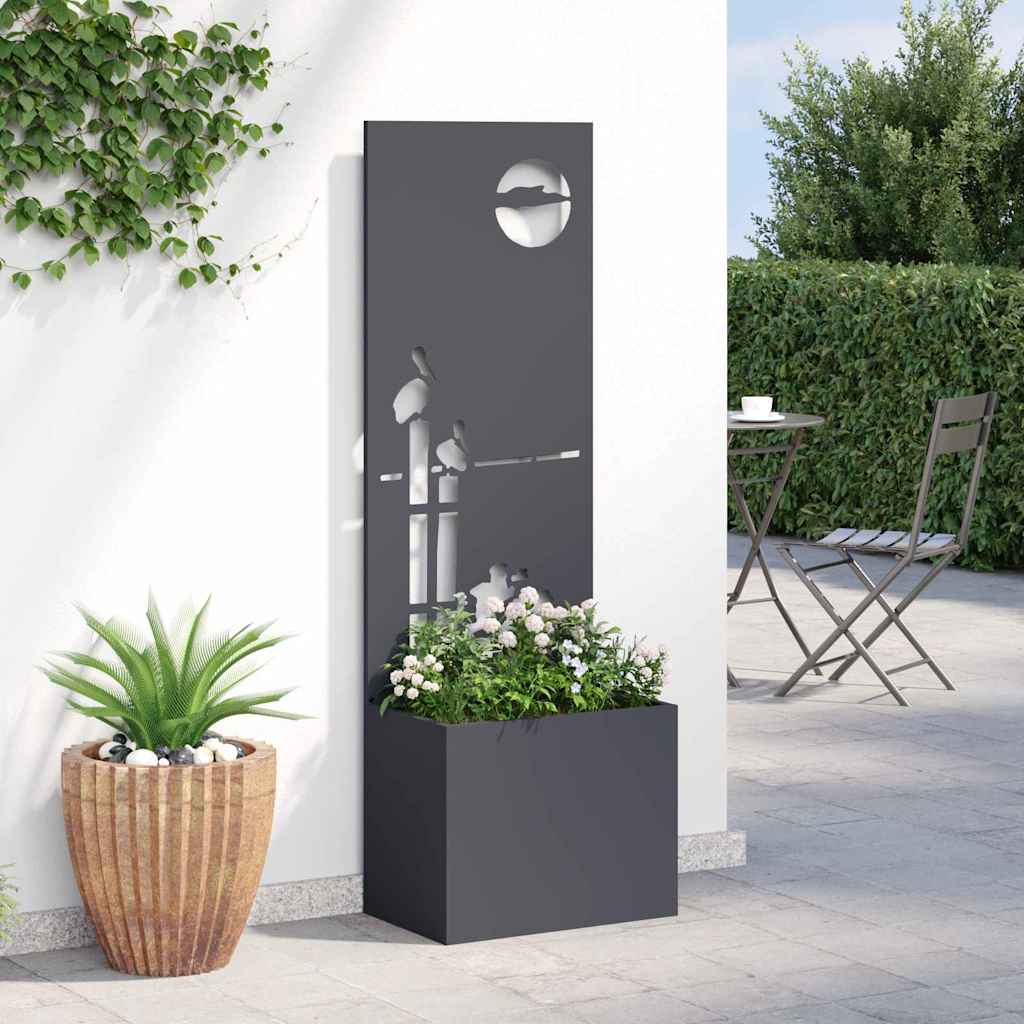 Sodo privatumo ekranas „Fretwork“ Antracitas 50 x 140 cm