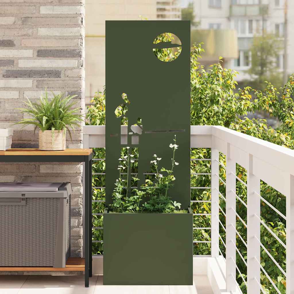 Sodo privatumo ekranas „Fretwork“ Alyvuogių žalia 50 x 140 cm