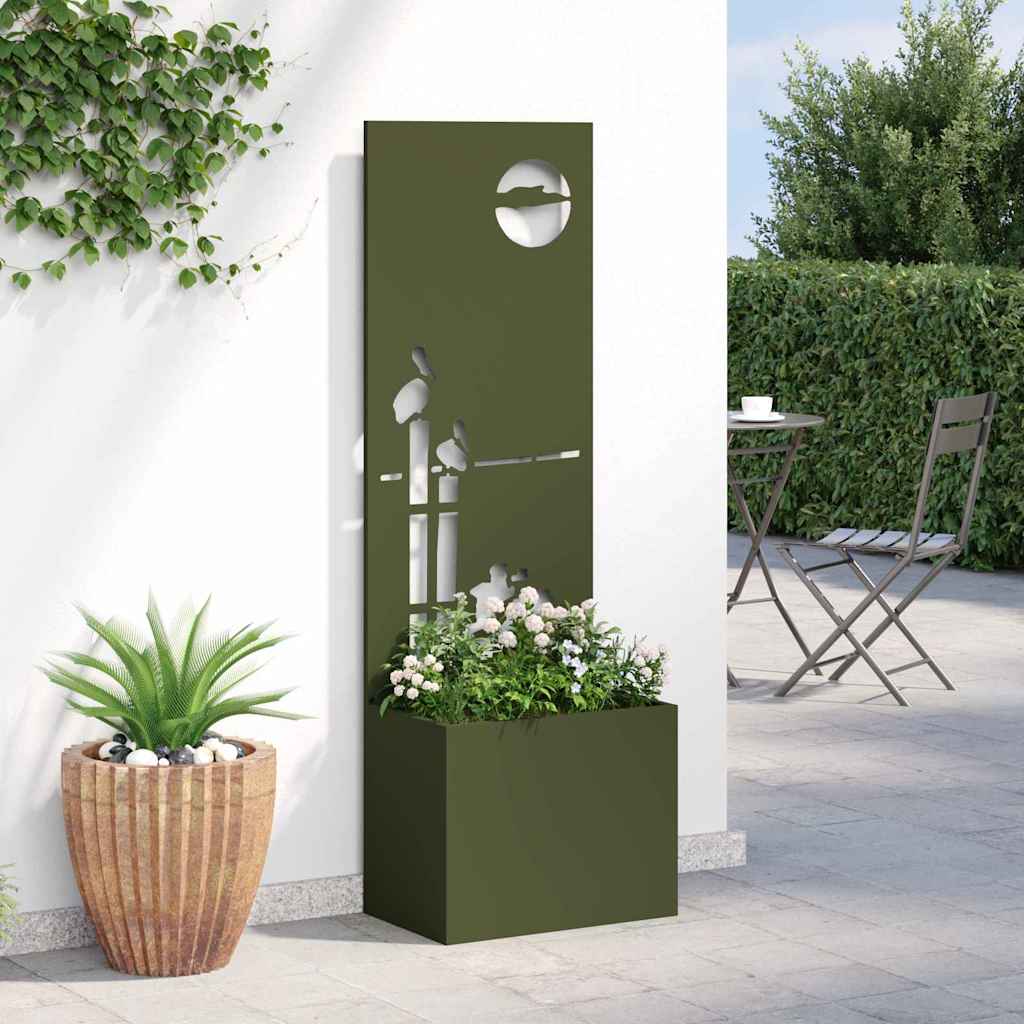 Sodo privatumo ekranas „Fretwork“ Alyvuogių žalia 50 x 140 cm