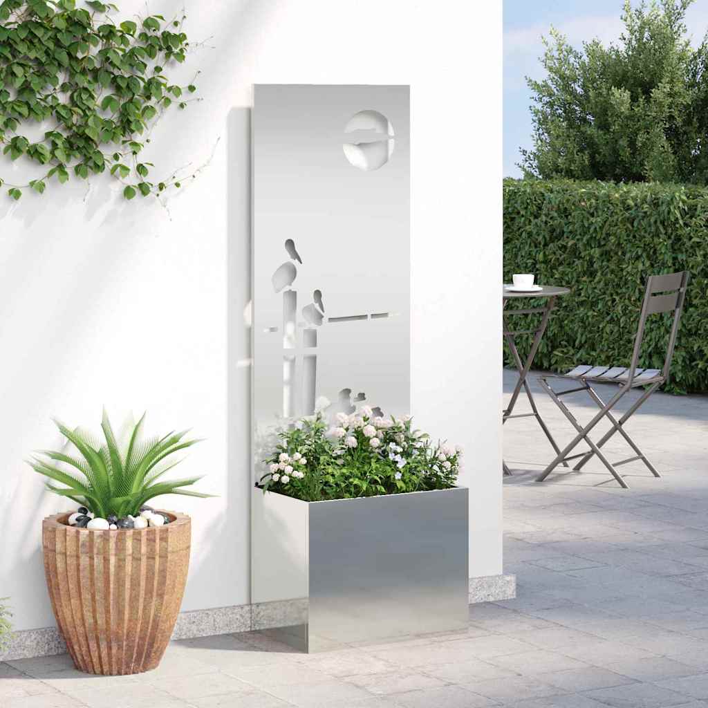 Sodo privatumo ekranas „Fretwork“ Sidabro 50 x 140 cm