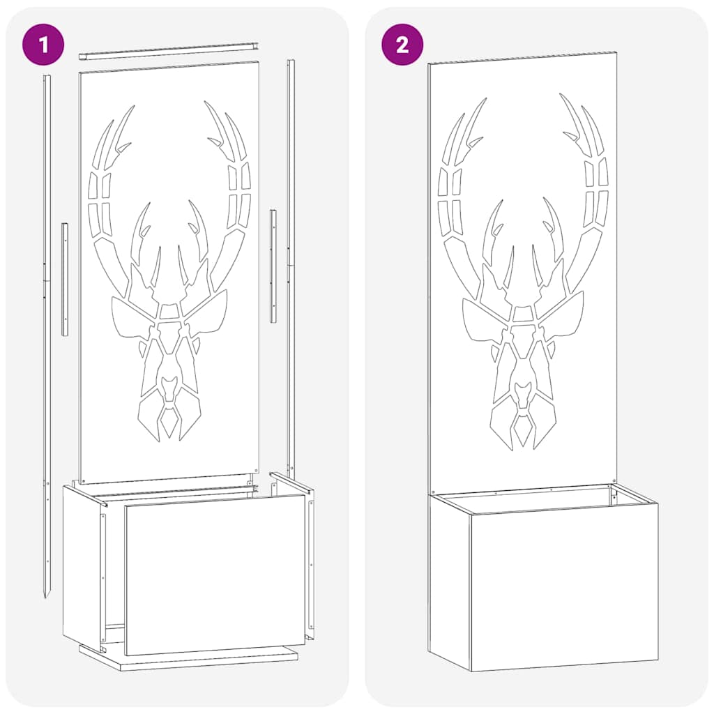 Garden Privacy Screen Animal Prints White 50 x 140 cm