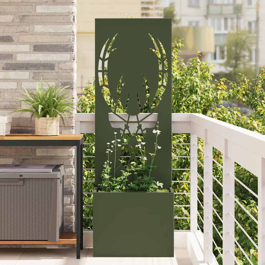 Garden privacy screen Olive green 50 x 140 cm