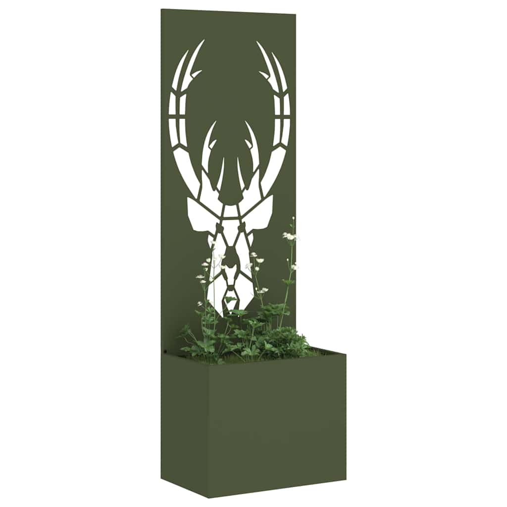 Garden privacy screen Olive green 50 x 140 cm