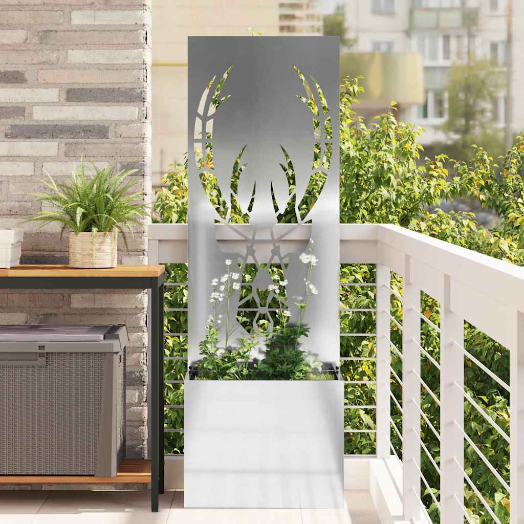 Garden Privacy Screen Animal Pattern Silver 50 x 140 cm