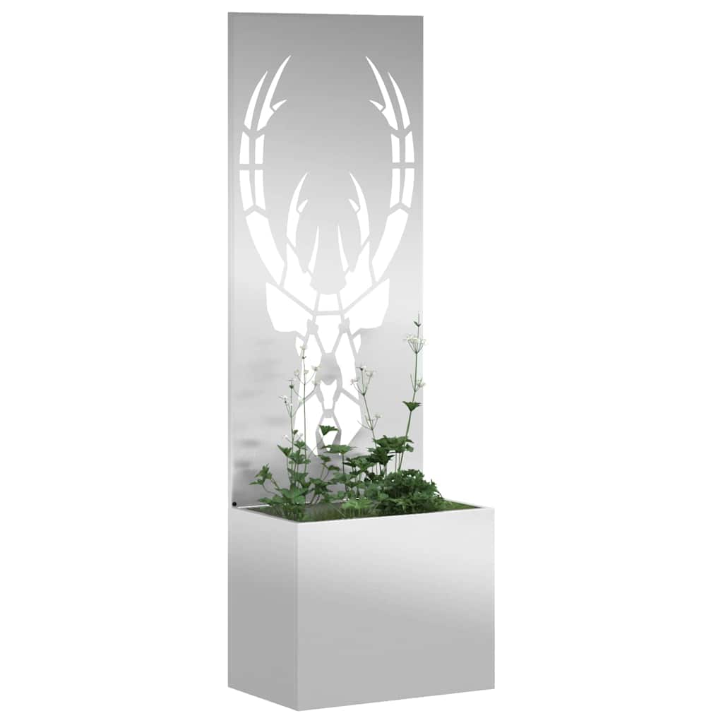 Garden Privacy Screen Animal Pattern Silver 50 x 140 cm