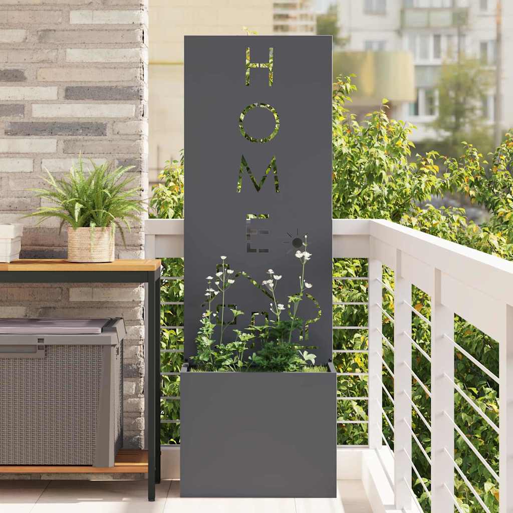 Sodo Vazonas su Dekoratyvine Panele Antracitas 50 x 140 cm