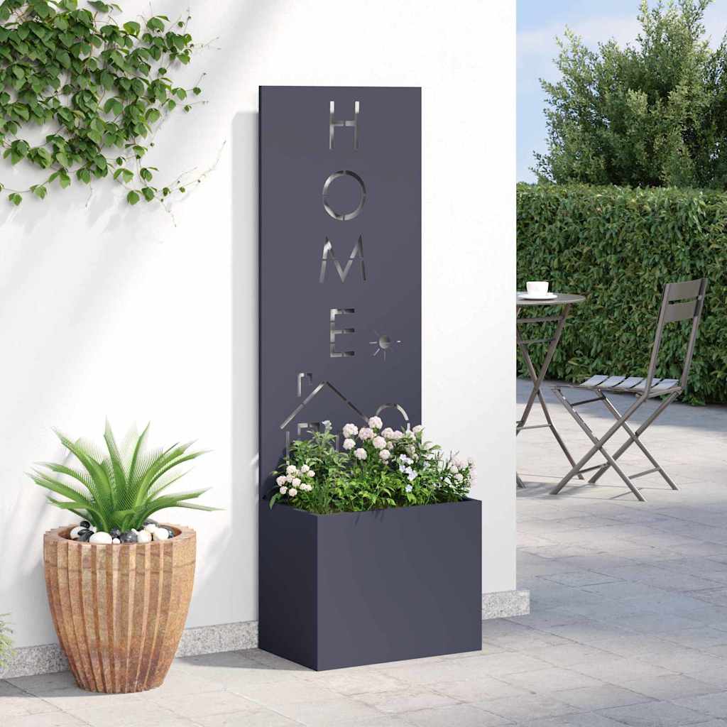 Sodo Vazonas su Dekoratyvine Panele Antracitas 50 x 140 cm
