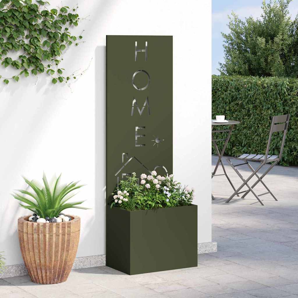 Sodo privatumo ekranas „Fretwork“ Alyvuogių žalia 50 x 140 cm