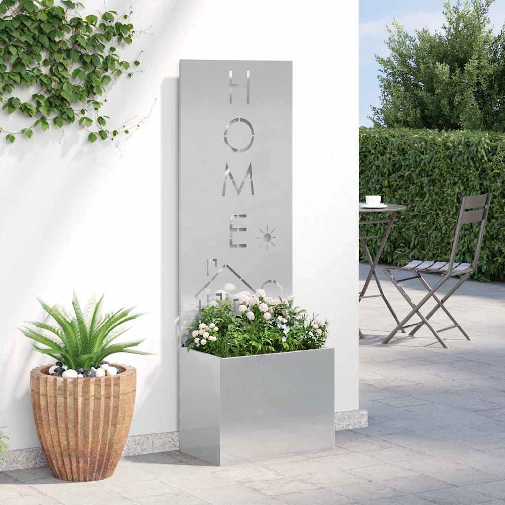 Garden Privacy Screen "Fretwork" Silver 50 x 140 cm