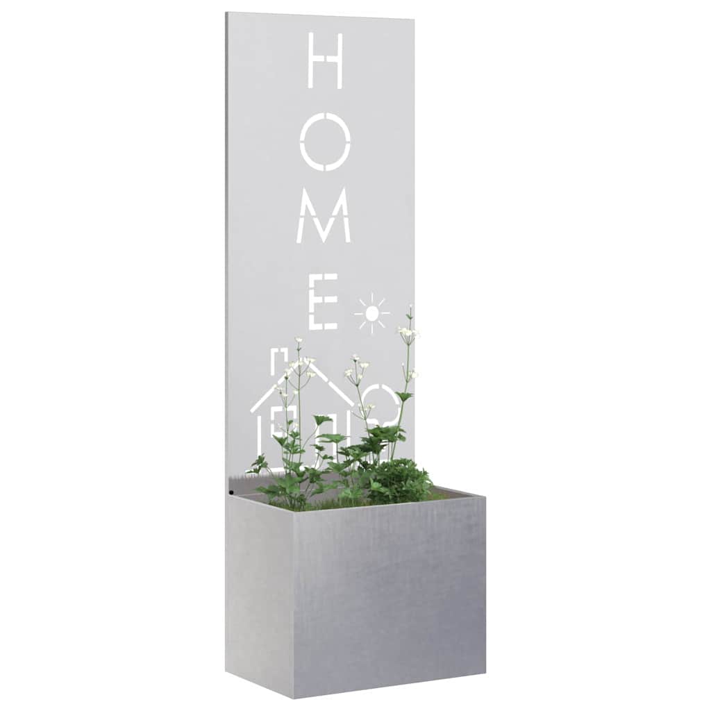 Garden Privacy Screen "Fretwork" Silver 50 x 140 cm