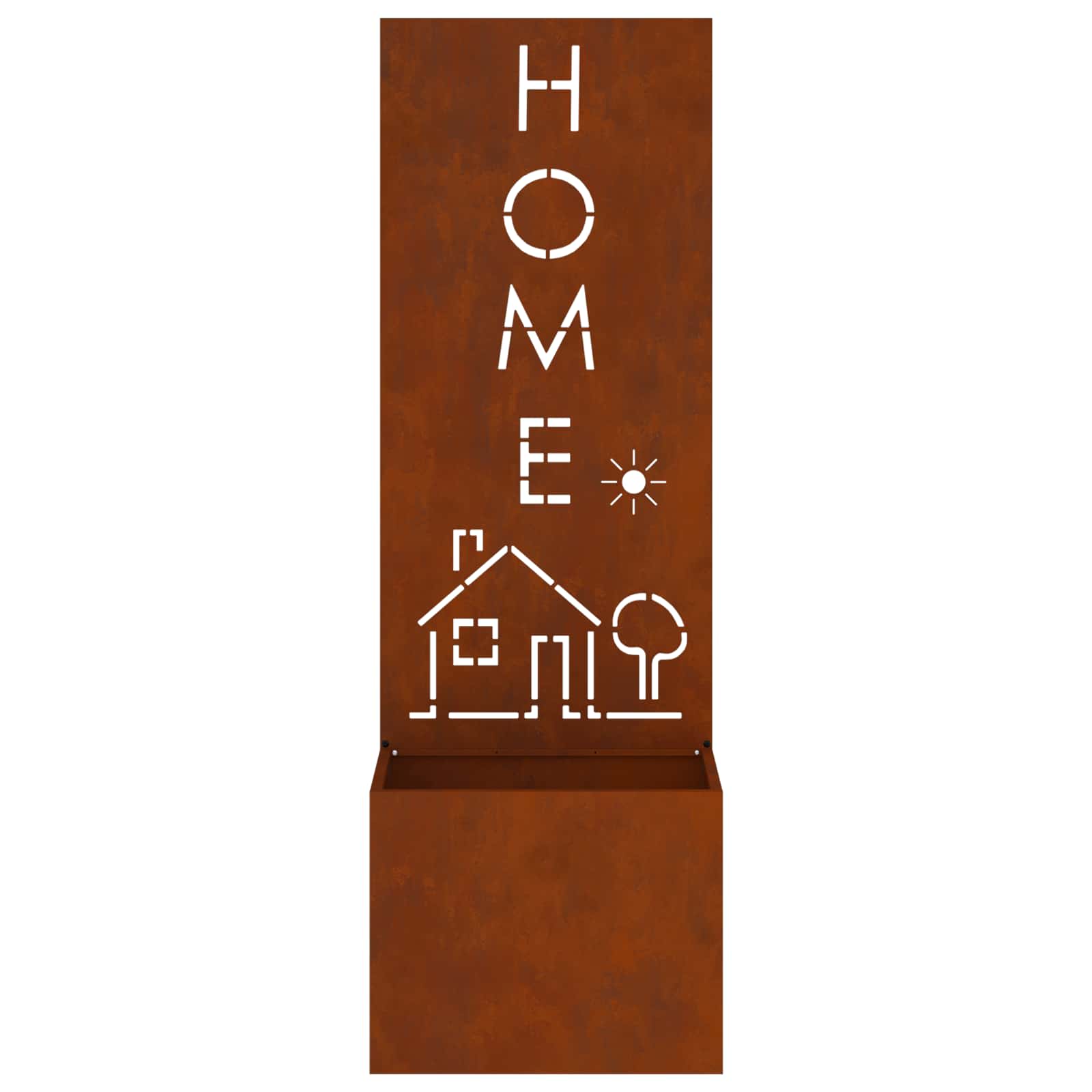 Fretwork Garden Privacy Screen Rusted 50 x 140 cm