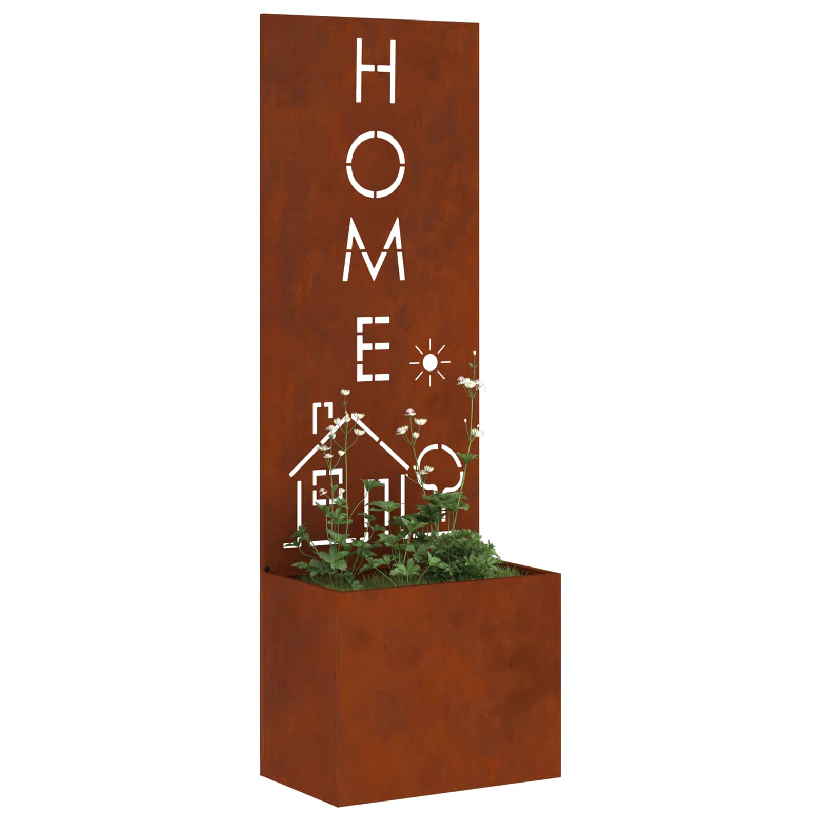 Fretwork Garden Privacy Screen Rusted 50 x 140 cm