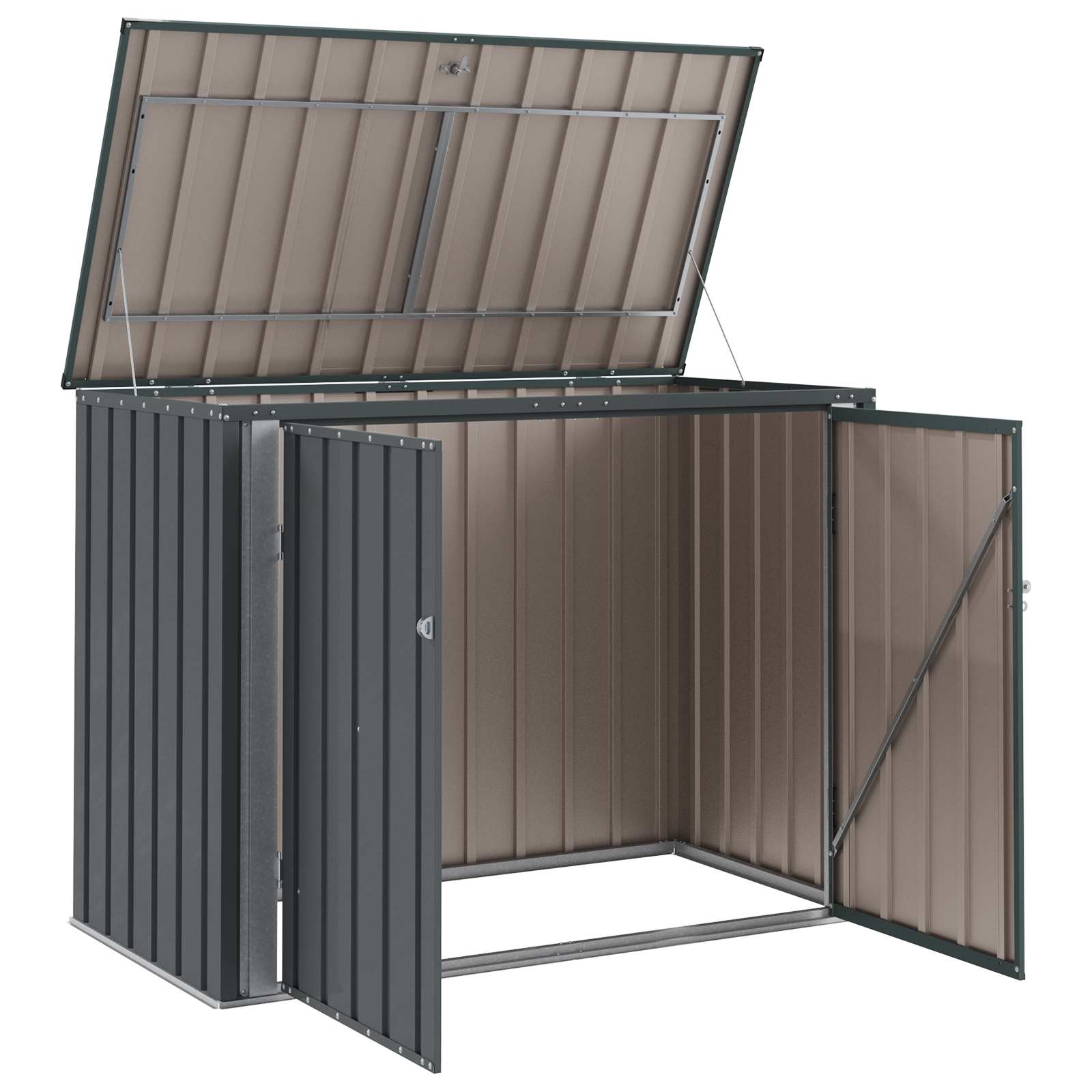 Sodo saugojimo dėžė Juoda 151,5 x 82 x 110,5 cm Plienas