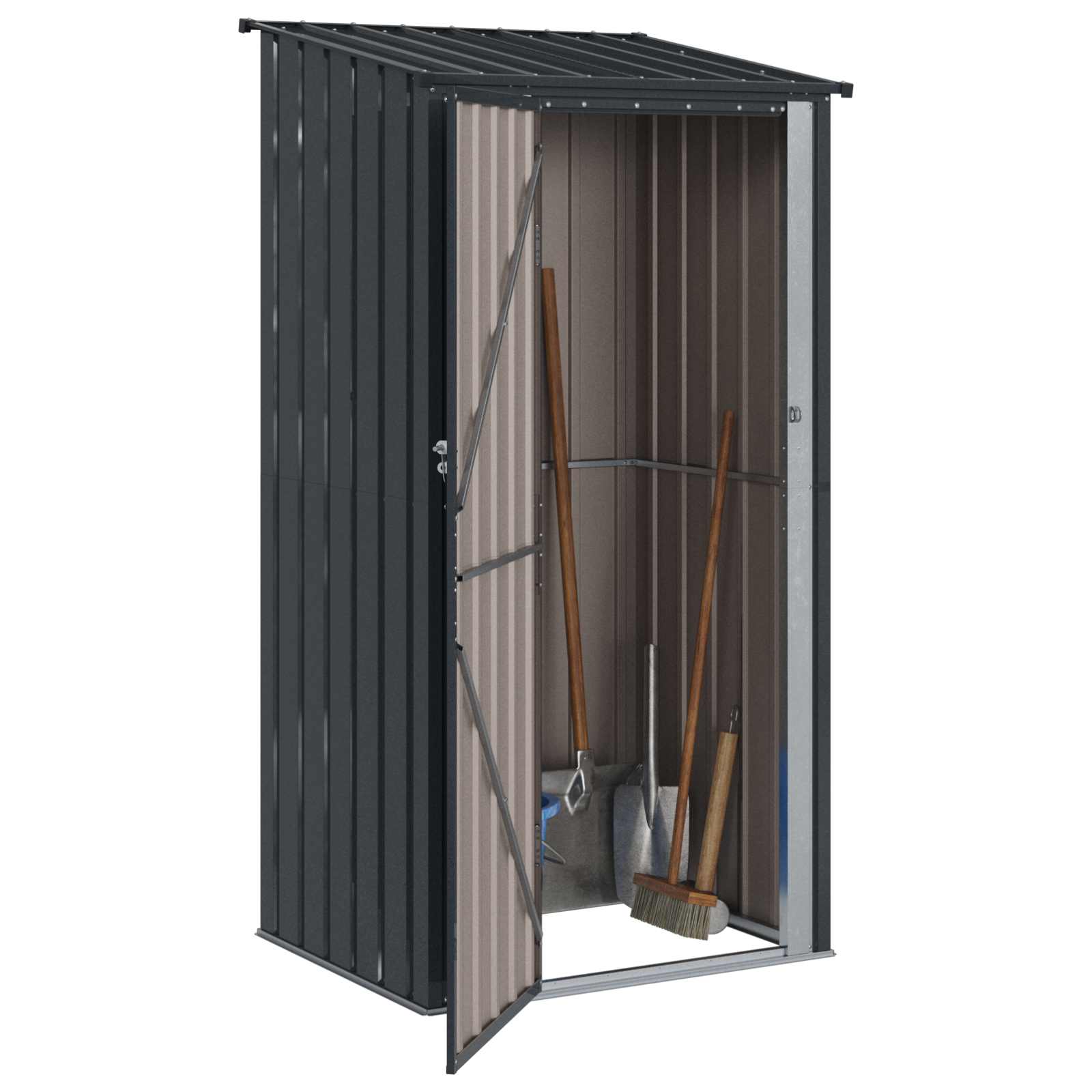 Sodo pašiūrės Antracitas 103 x 86 x 200 cm Metalas