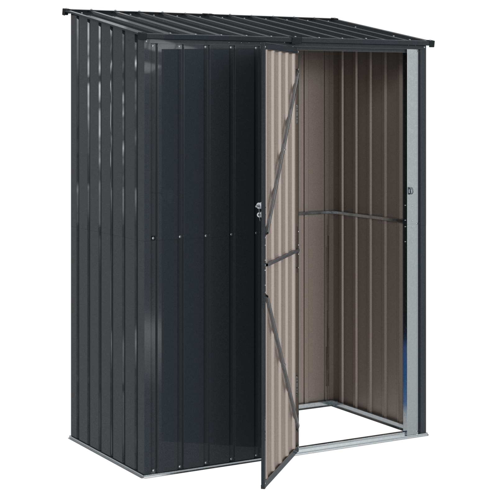 Sodo pašiūrės Antracitas 153,5 x 86 x 200 cm Metalas