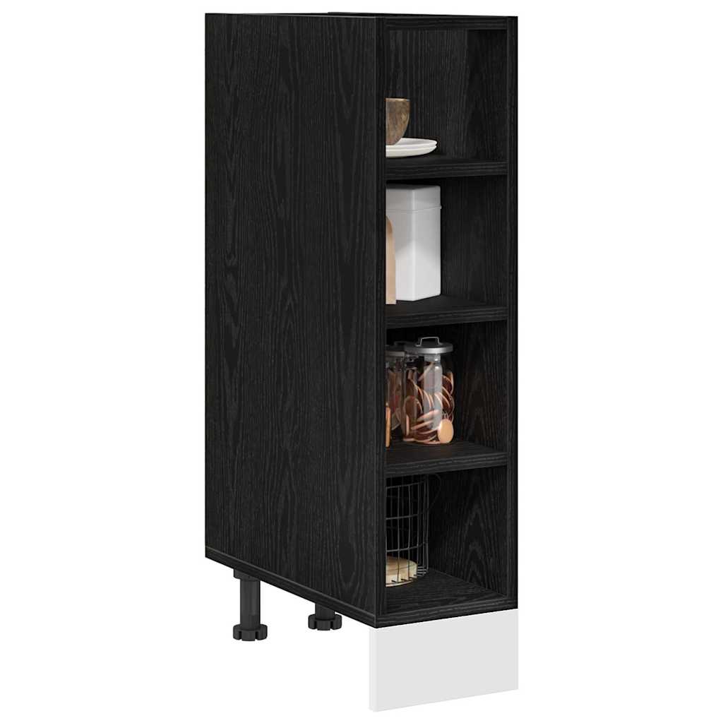 Kitchen Base Cabinet with shelf Riga black oak