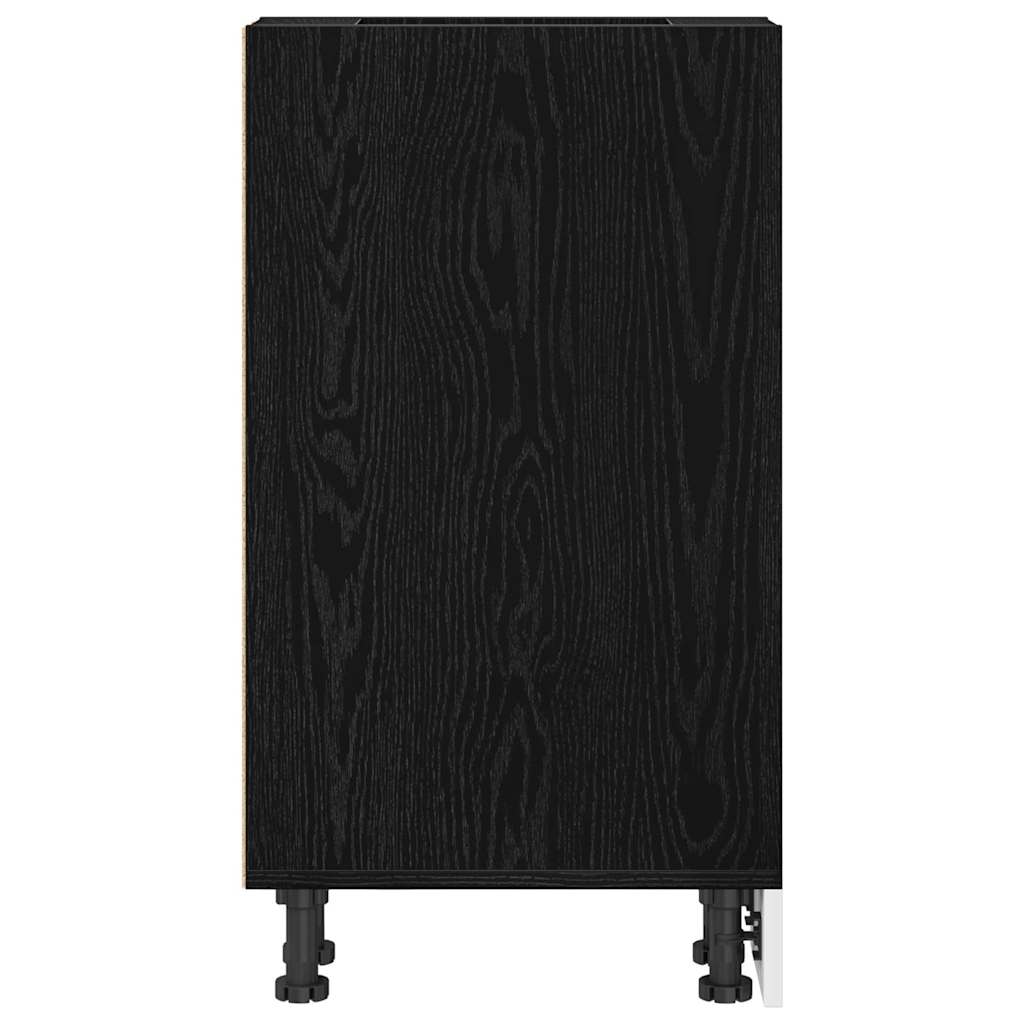 Kitchen Base Cabinet with shelf Riga black oak