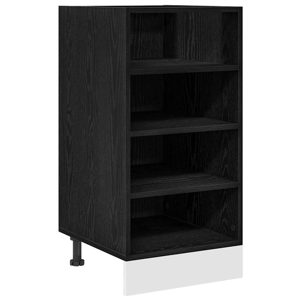 Kitchen Base Cabinet with Drawer Riga Black Oak