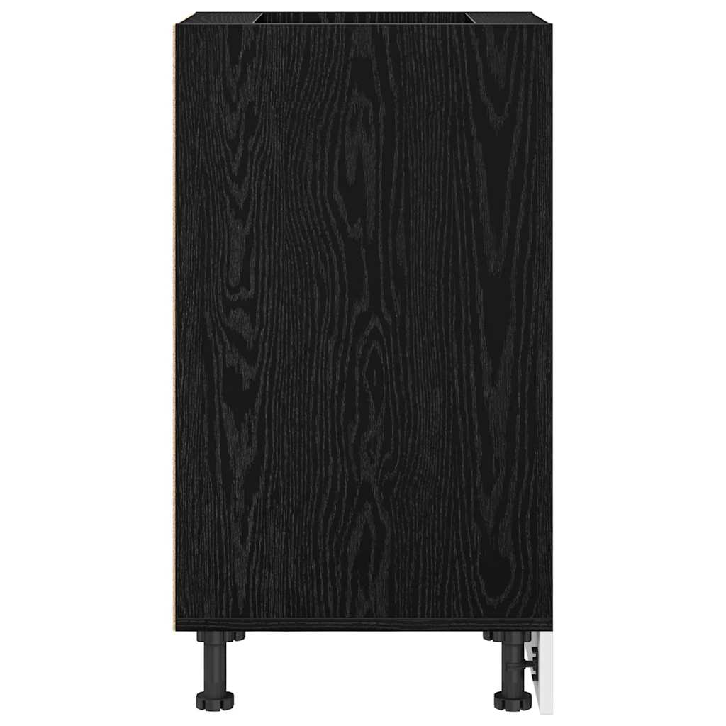 Kitchen Base Cabinet with Drawer Riga Black Oak