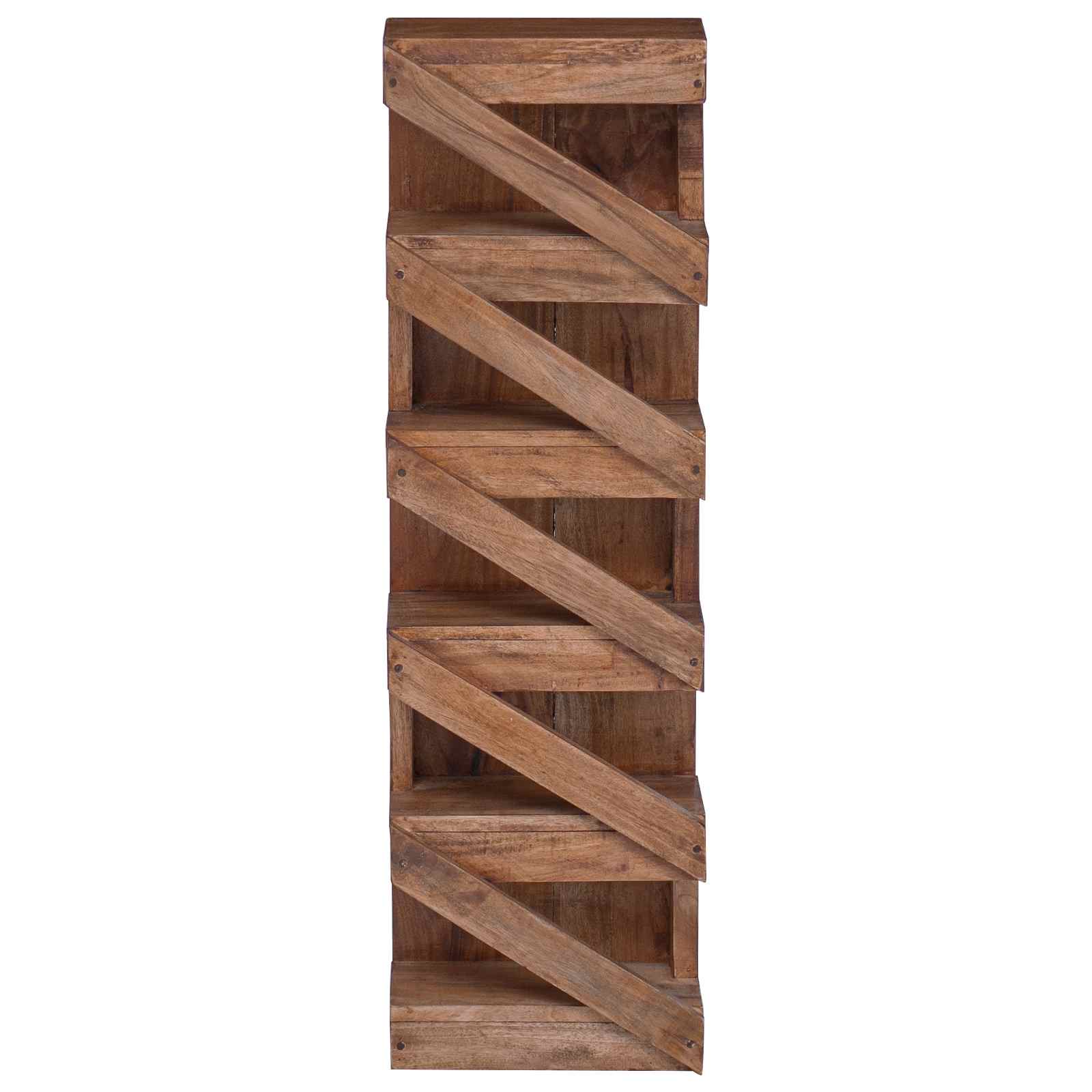Vyno stovas Natūrali 24 x 14 x 80 cm Kietas mahonio mediena