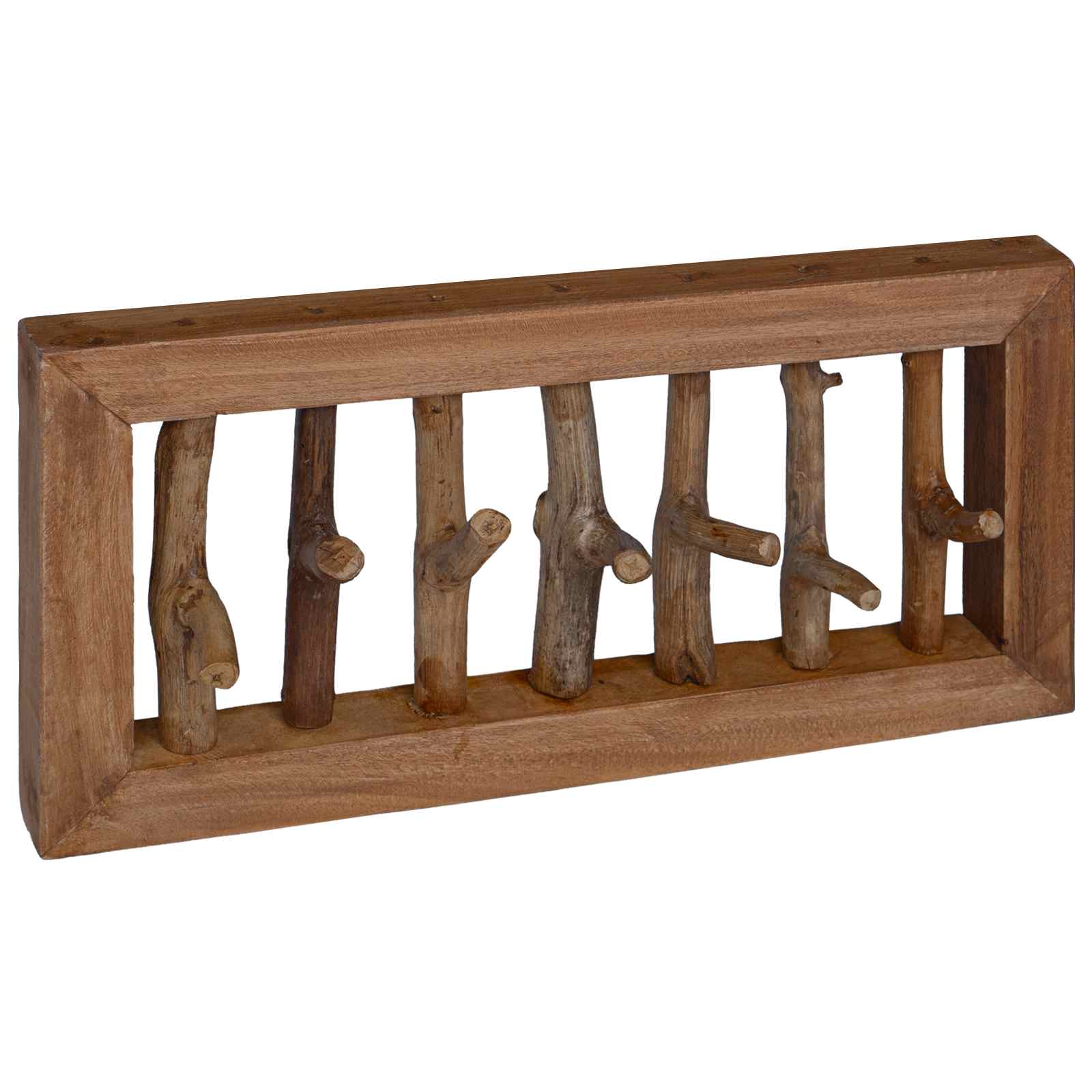 Paltų Kabliukas Natūrali 50 x 10 x 25 cm Kietas mahonio mediena