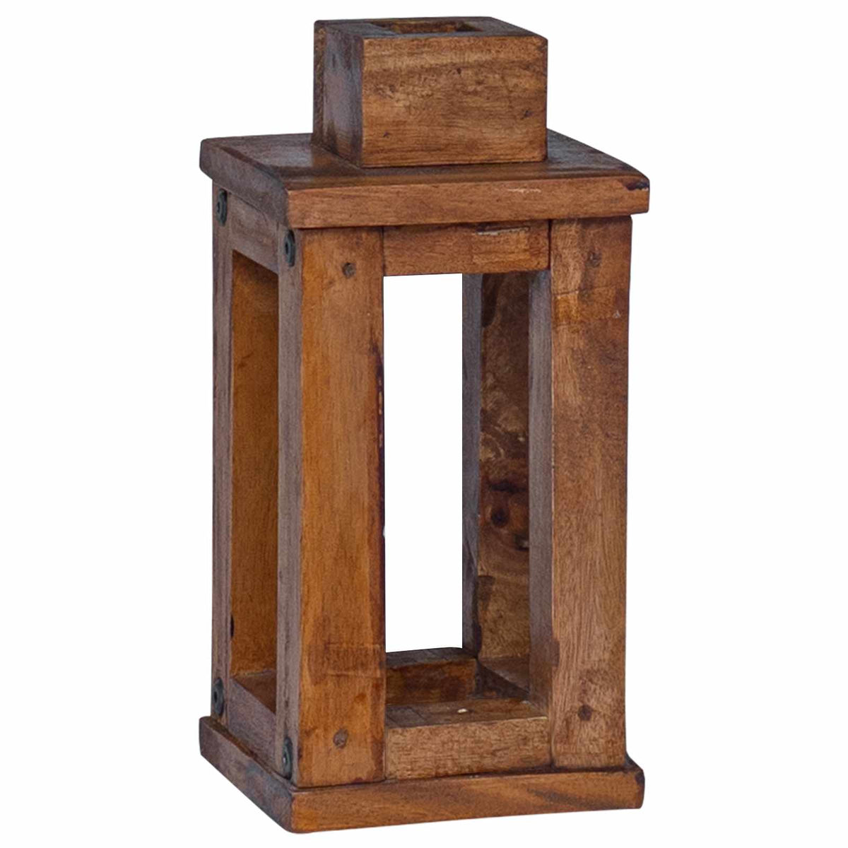 Žibintas 3 vnt. Natūrali 30 x 30 x 44 cm Mahogany Medis