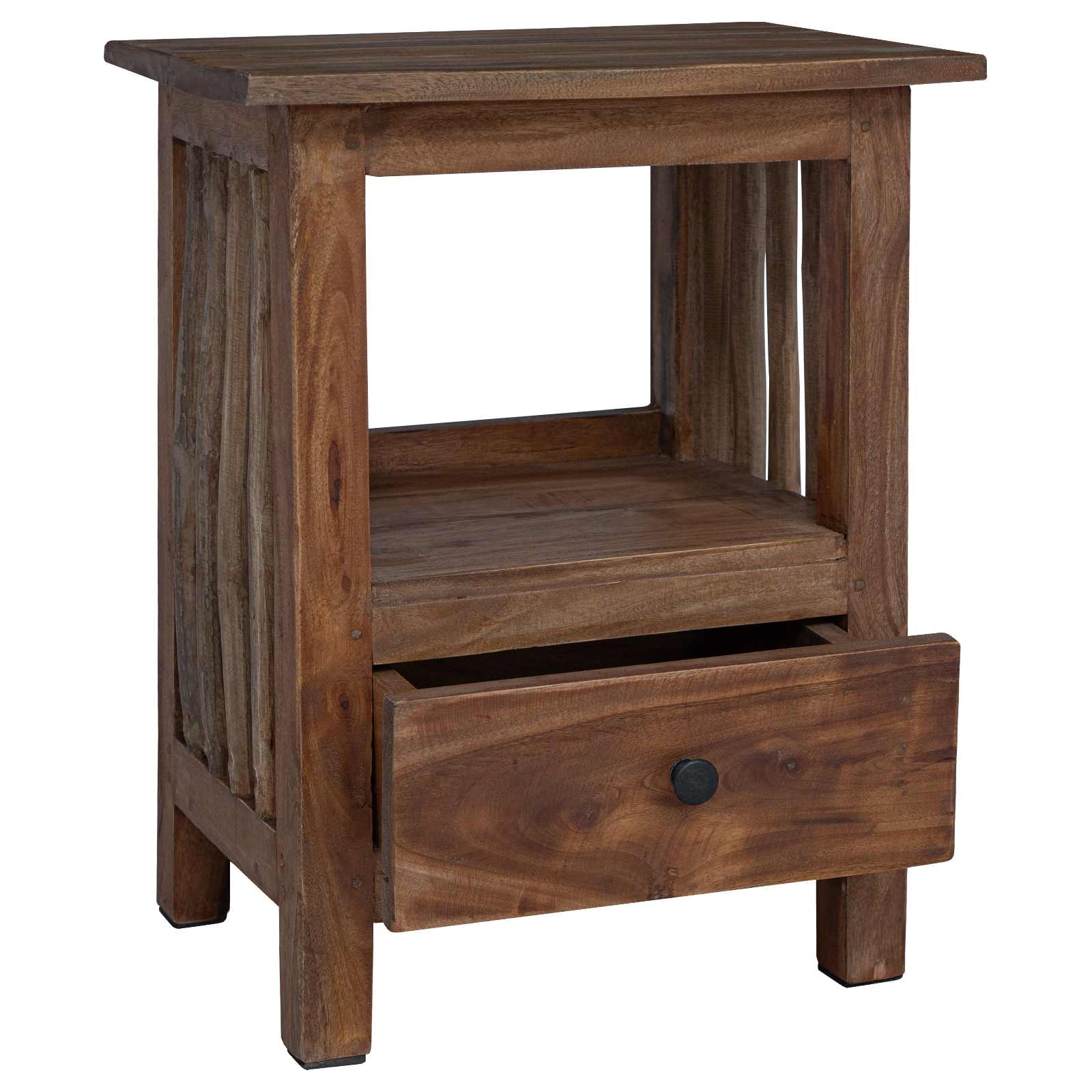 Bedside Table Brown 30 x 30 x 47 cm Solid Reclaimed Wood
